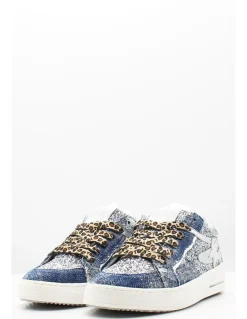 Online semerdjian Baskets de Ville Vana Denim/Argent/Léopard