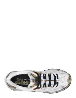 Clearance skechers Baskets Femme d'lites-vintage vision Blanc/Doré