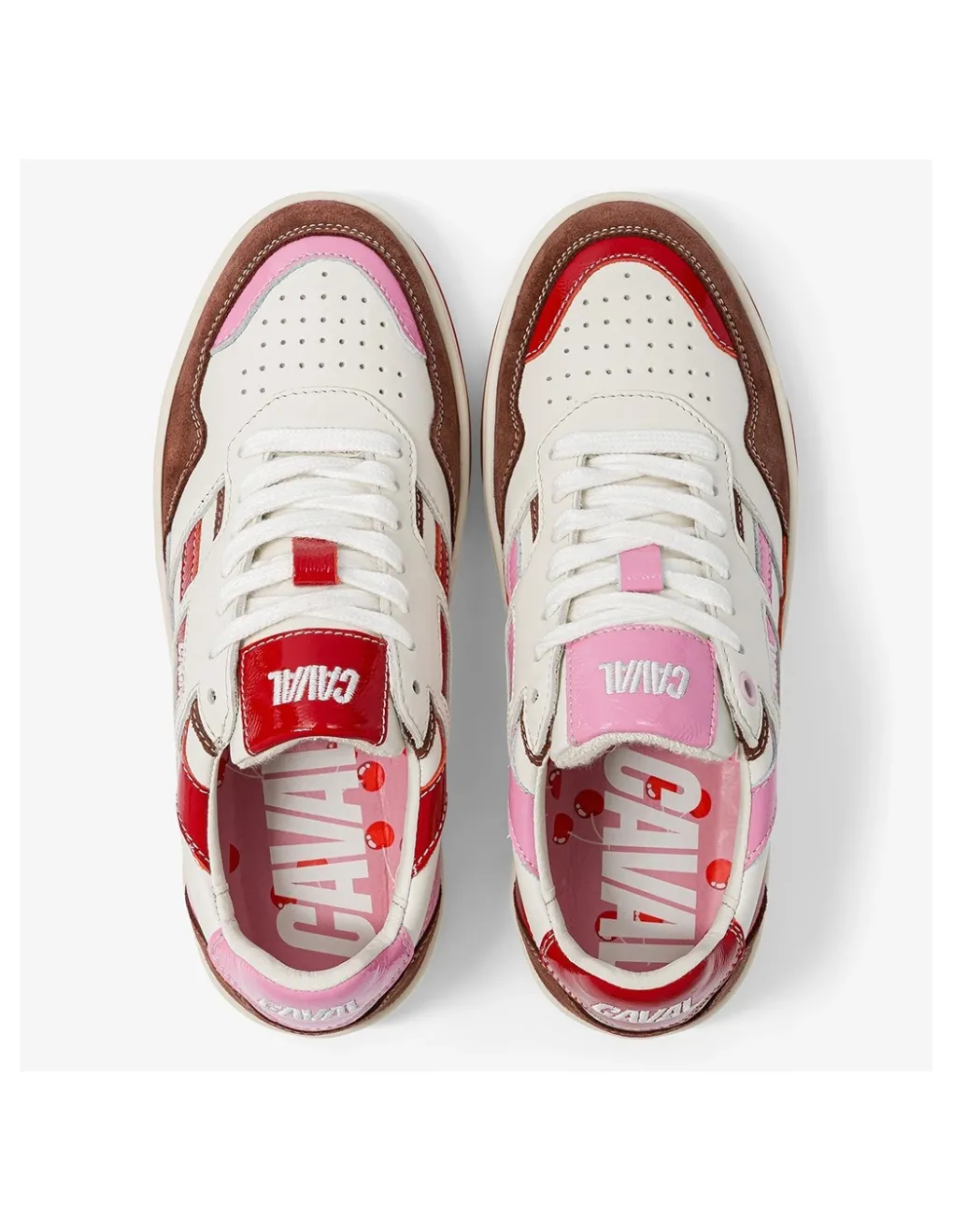 New caval Baskets Femme Playground White/ Pink/ Red/ Brown