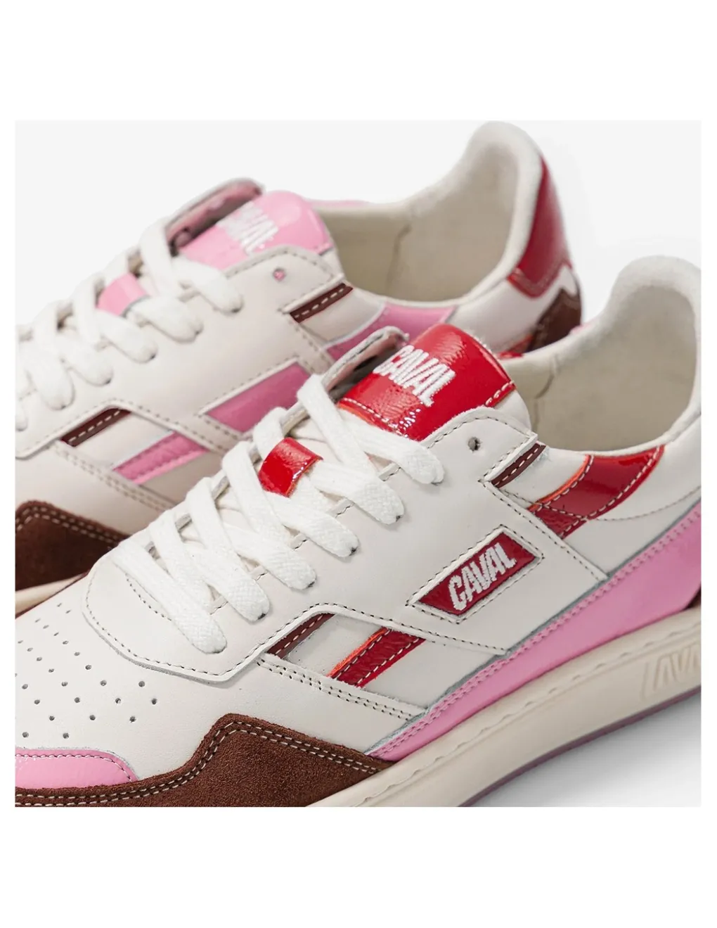 New caval Baskets Femme Playground White/ Pink/ Red/ Brown