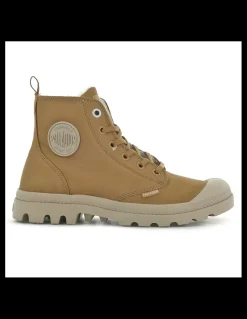 New palladium baskets fourrées femme pampa hi zip nubuck marron