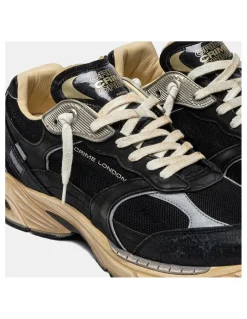 Discount crime london Baskets Homme Fugitive cuir noir