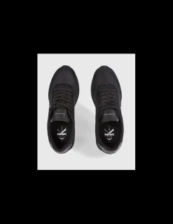 Clearance calvin klein Baskets Homme Retro Runner Iconic Noir