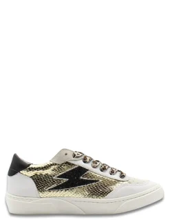 Clearance semerdjian Baskets Taline B536 à imprimé animal femme beige et noir