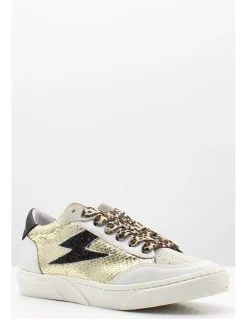Clearance semerdjian Baskets Taline B536 à imprimé animal femme beige et noir