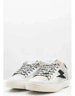 Clearance semerdjian Baskets Taline B537 imprimé animal femme blanc et noir