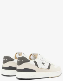 Sale lacoste Baskets t-clip set 224 4 sma homme blanc et beige