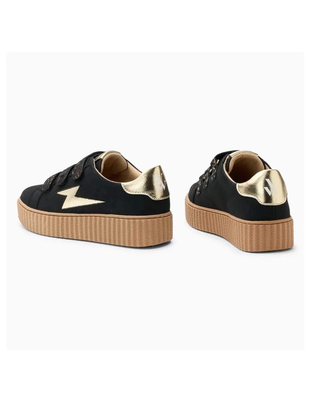 Sale vanessa wu Baskets Tendance Aby Noir Détails Léopard