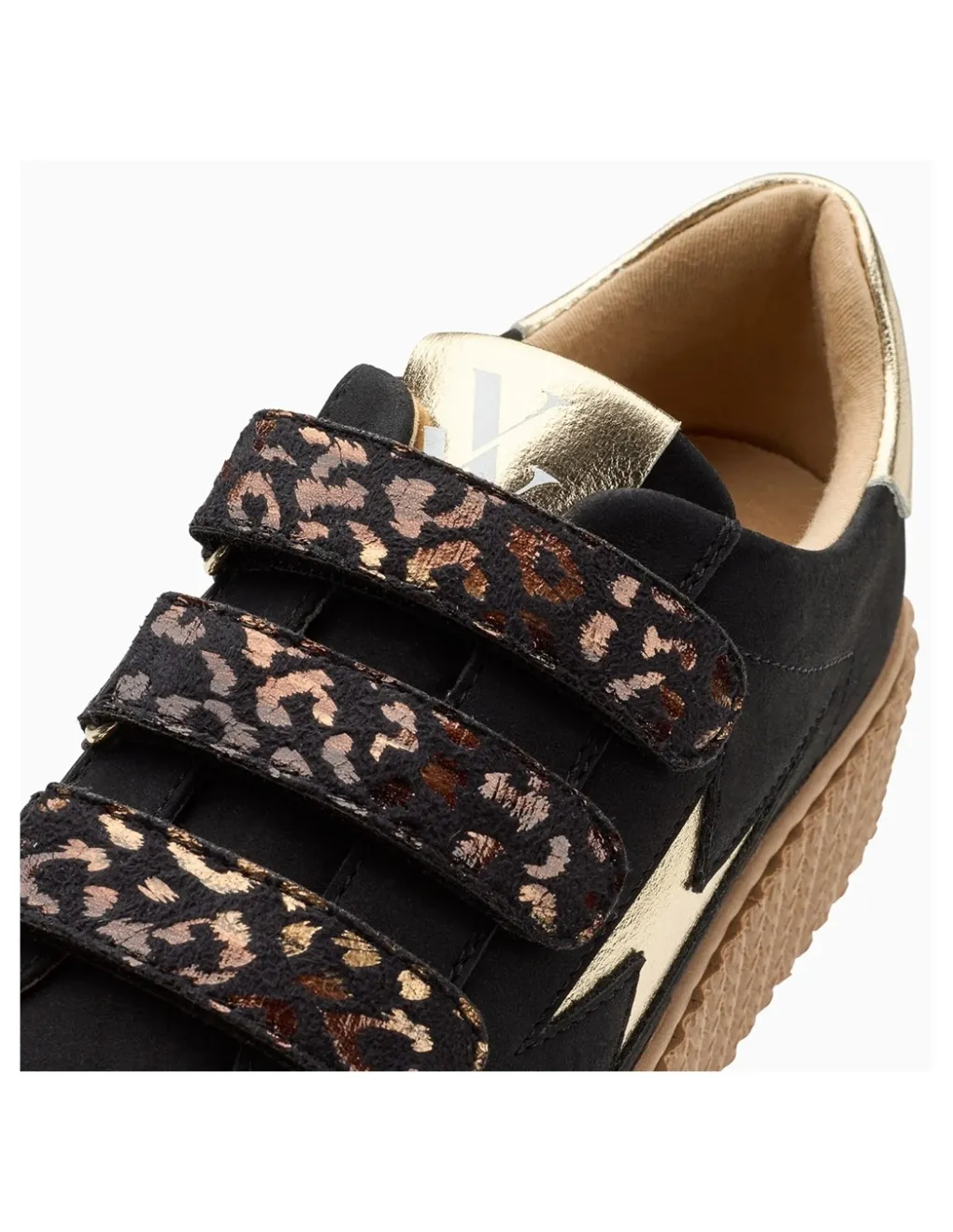 Sale vanessa wu Baskets Tendance Aby Noir Détails Léopard