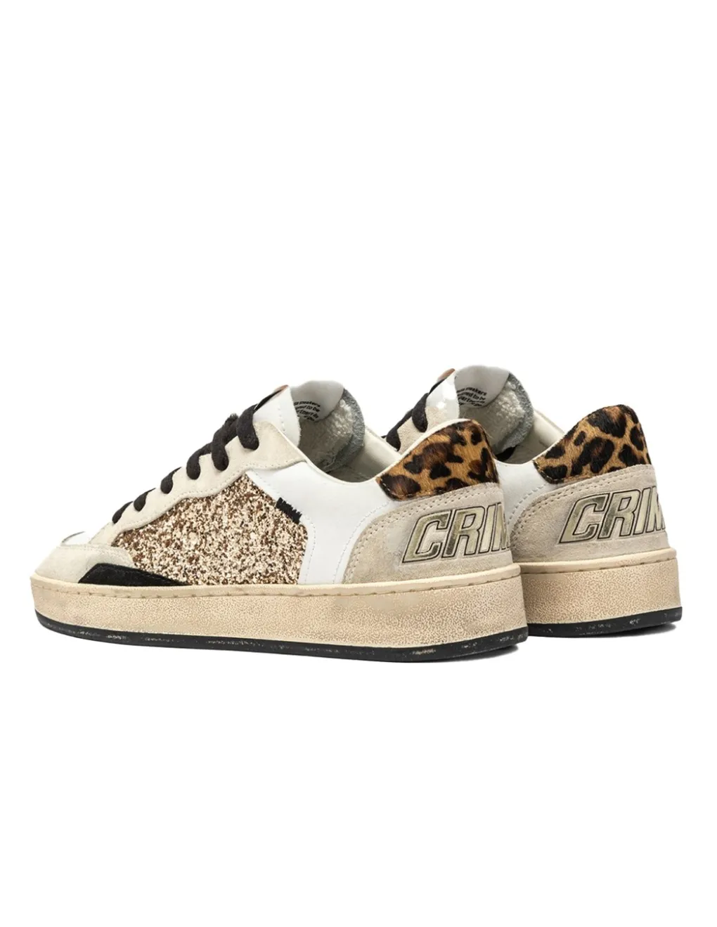 Online crime london Baskets Tendance Femme Chelsea dorée/blanc/léopard