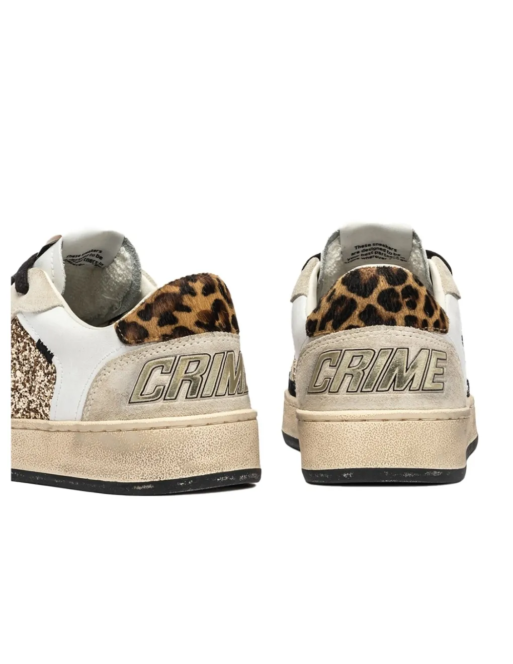 Online crime london Baskets Tendance Femme Chelsea dorée/blanc/léopard