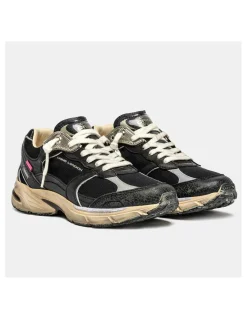 Outlet crime london Baskets Tendance Femme Fugitive Cuir Noir