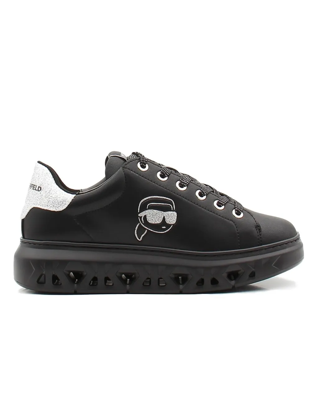 Online karl lagerfeld Baskets Tendance Femme Kapri Kite Outline Lo Lace Noir
