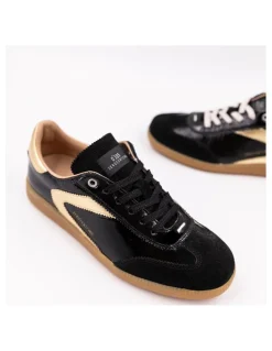 Best 0-105 Baskets Tendance Femme Nova Cuir Vernis Noir