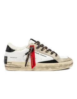 Sale crime london Baskets Tendance Femme Sk8 Cuir blanc