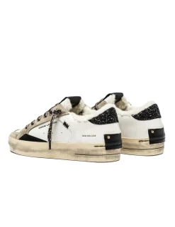 Sale crime london Baskets Tendance Femme Sk8 Cuir blanc