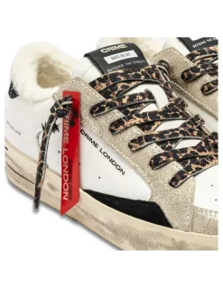 Sale crime london Baskets Tendance Femme Sk8 Cuir blanc