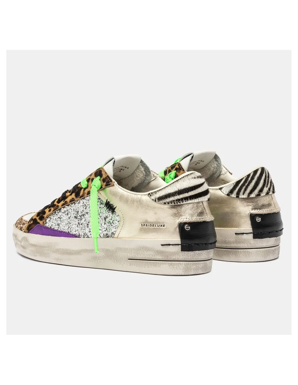 crime london Baskets Tendance Femme sk8 deluxe multicolor