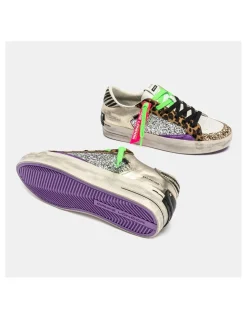 crime london Baskets Tendance Femme sk8 deluxe multicolor