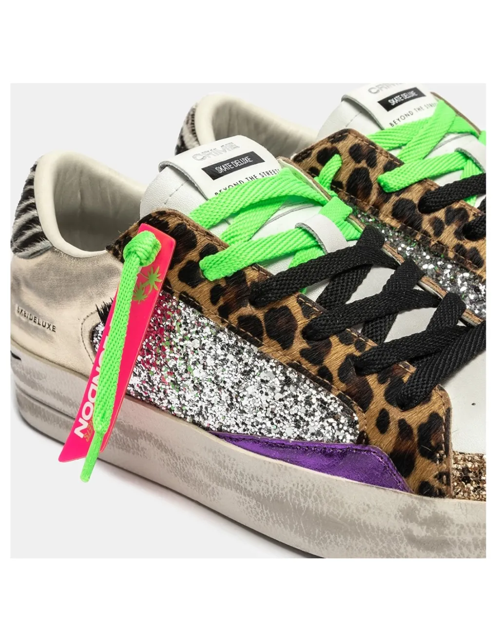 crime london Baskets Tendance Femme sk8 deluxe multicolor