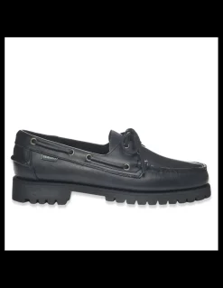 sebago Bateaux Homme ranger waxy Leather Black