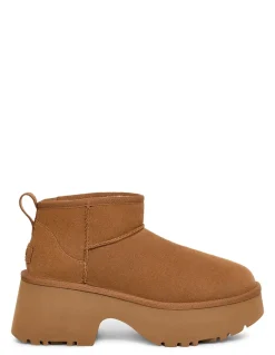 Sale ugg Boots Compensées Classic Ultra Mini New Heights Chesnut