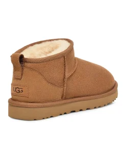 Outlet ugg boots femme classic ultra mini daim chestnut