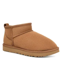 Outlet ugg boots femme classic ultra mini daim chestnut