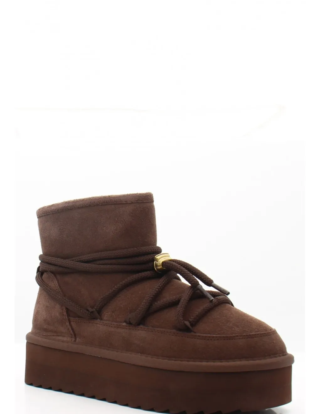 New colors of california Boots Femme platform mountain look brown