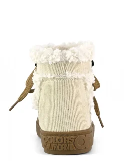 Best colors of california Boots Femme snowboot fur and velvet beige