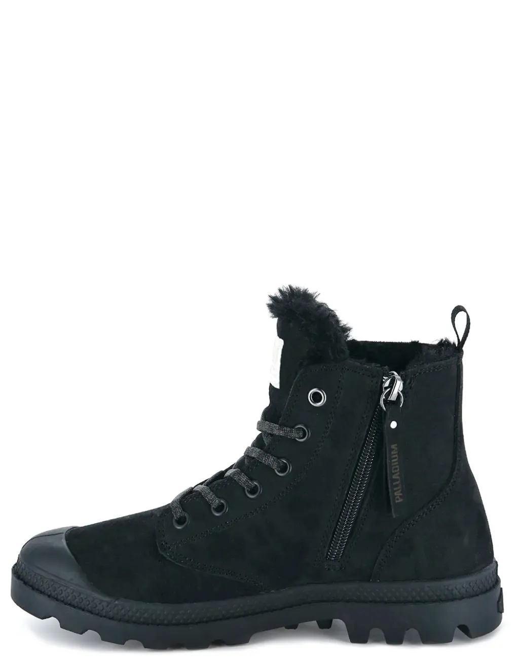 Hot palladium Boots fourrées femme pampa hi zip nubuck noir