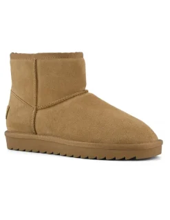 Clearance colors of california Boots Fourrées Winter boot in suede camel