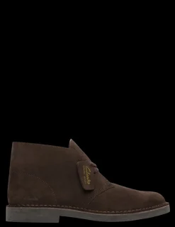 Discount clarks boots homme desert bt evo dark brown suede