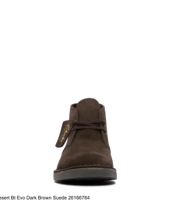 Discount clarks boots homme desert bt evo dark brown suede