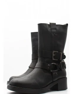 New goodstep Bottes Femme coralina Cuir Noir