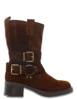 Discount goodstep Bottes Femme coralina suédée marron