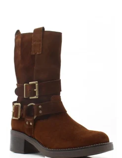 Discount goodstep Bottes Femme coralina suédée marron