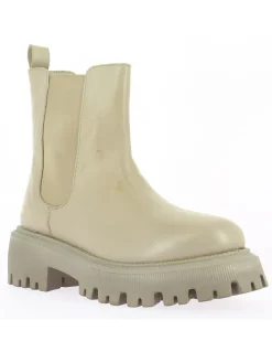 Discount kharisma bottines chelsea femme cuir beige