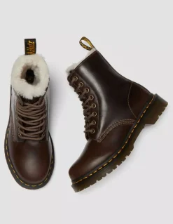Hot dr martens Bottines Fourrées Femme 1460 pascal serena dark khaki orleans