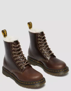 Hot dr martens Bottines Fourrées Femme 1460 pascal serena dark khaki orleans