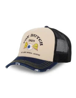Online von dutch Casquette Trucker Bamboo Print Beige/noir/bleu