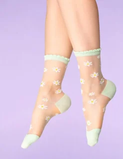 Clearance coucou suzette Chaussettes Femme transparentes paquerette