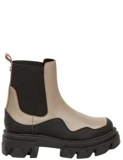 Outlet steve madden chelsea boots femme merilyn bootie cuir beige/noir