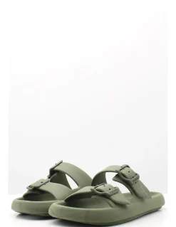 Sale cacatoes Claquettes Femme Jessy Classic Dark Kaki