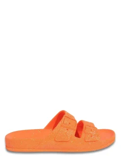 New cacatoes Claquettes Femme Neon Orange Fluo