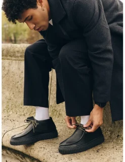 clarks Derbies Homme torhill hi black leather