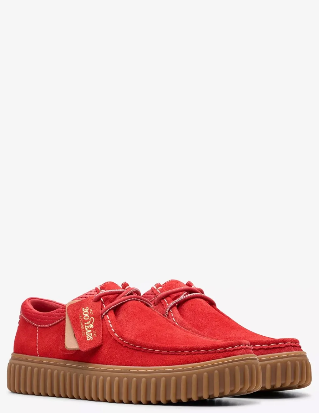 Discount clarks Derbies Homme torhill lo red suede daim rouge