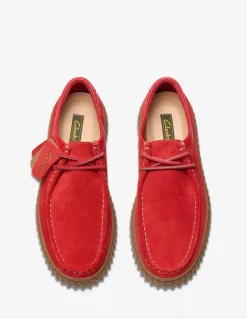 Discount clarks Derbies Homme torhill lo red suede daim rouge