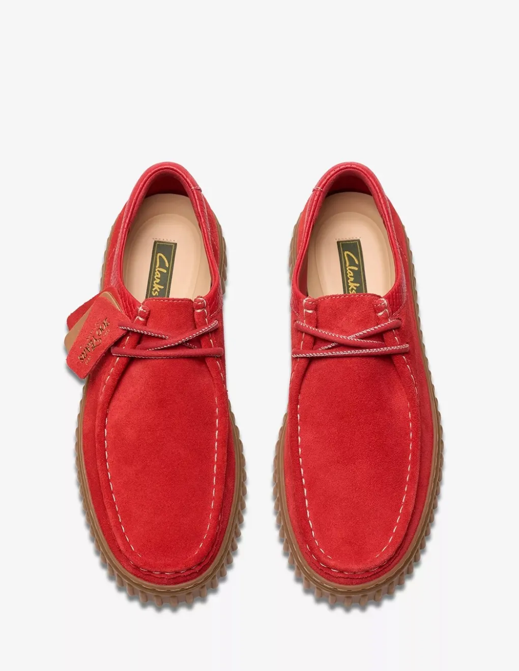 Discount clarks Derbies Homme torhill lo red suede daim rouge