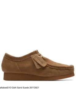 Discount clarks Derbies homme wallabee evo dark sand suede